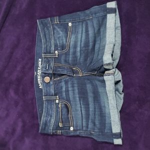 American Eagle Blue Jean Shorts Super Stretch Size 4